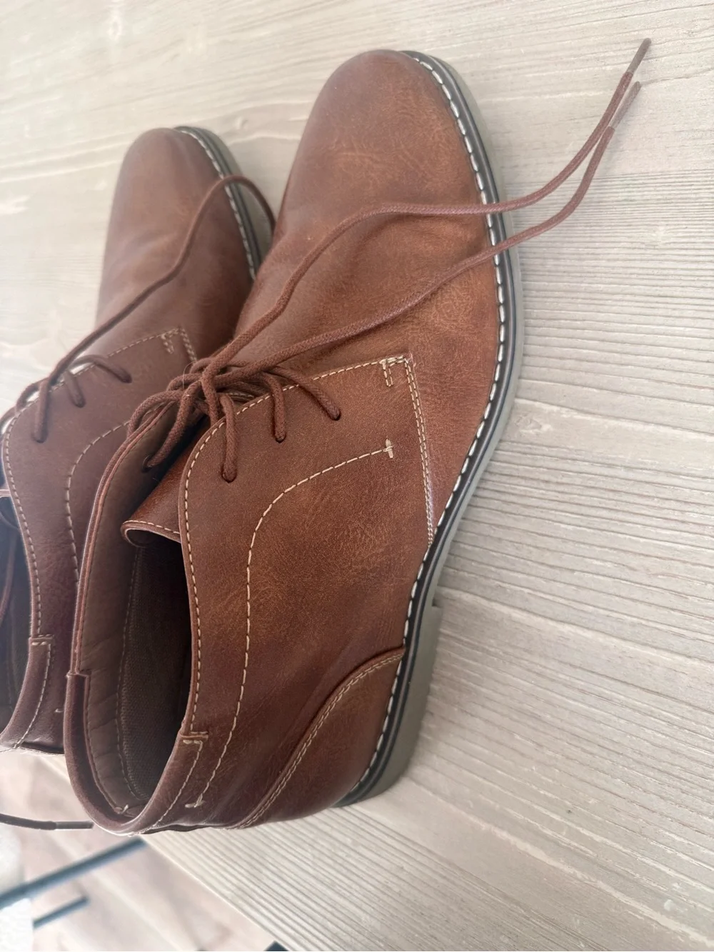 Steve Madden Men’s Brown Chukka Lace-Up Boots